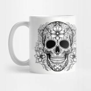 Skull with Flowers Mug